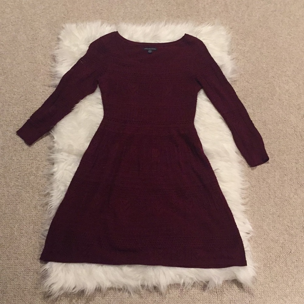American Eagle sweater dress. Wine color. XS.